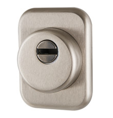 Броненакладка Armadillo (Армадилло) на ЦМ квадрат (от вырывания, 25 мм) ET/ATC-Protector 1-25(SQ) SN-3 Мат.никель box 