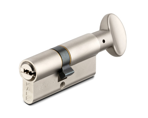 Цилиндровый механизм Kale kilit (Кале килит) с вертушкой 164 SM/68 (26+10+32) mm упк.БЛИСТЕР никель 5 кл.