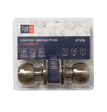 Ручка Punto (Пунто) защелка DK672/BL AB-BK (фик.) бронза 