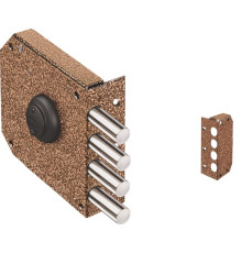 Замок Elbor (Эльбор) накладной сувальдный Базальт 1.05.51.КМА (медный антик), 5 кл. /20425/ 