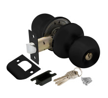 Ручка Ajax (Аякс) защелка DK682 BL-ET (6082 BL-E) (кл./фик.) черный 