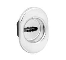 Накладка Fuaro (Фуаро) на сувальдный замок ESC.S-auto/U/OV.477 (ESC 477 U (70х50) ) с подпруж. шторками СР хром 