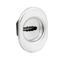 Накладка Fuaro (Фуаро) на сувальдный замок ESC.S-auto/U/OV.477 (ESC 477 U (70х50) ) с подпруж. шторками СР хром 