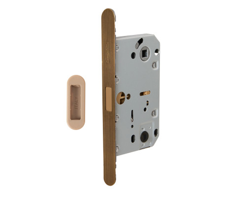 Магнитная Armadillo (Армадилло) защелка WC с ответной планкой GRAVITY.PRO G01.196.50.96 AB бронза