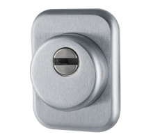 Броненакладка Armadillo (Армадилло) на ЦМ квадрат (от вырывания, 25 мм) ET/ATC-Protector 1-25(SQ) SC-14 Матовый хром 