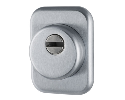 Броненакладка Armadillo (Армадилло) на ЦМ квадрат (от вырывания, 25 мм) ET/ATC-Protector 1-25(SQ) SC-14 Матовый хром