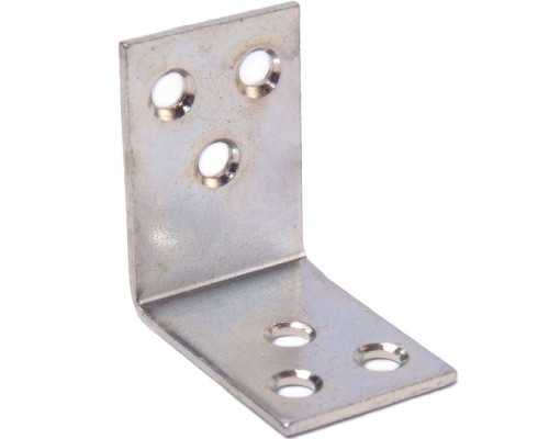 Уголок skobis (СКОБИС) мебельный 40x02 (40х40х30х2) цинк белый