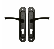 Ручка дверная Zenit (Зенит) на планке РФ1-55.17 (черный) 