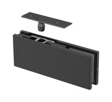 Петля верхняя Armadillo (Армадилло) с осью для стеклянной двери Range.GL.H20 BL черный 