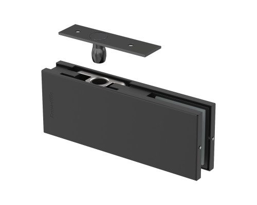 Петля верхняя Armadillo (Армадилло) с осью для стеклянной двери Range.GL.H20 BL черный