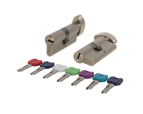 Цилиндровый Punto (Пунто) механизм MaxPro7002Knob100mm(45+10+45) SN никель 7key с вертушкой