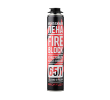 Пена монтажная огнестойкая PROFFLEX FIRE BLOCK 65л всесезонная