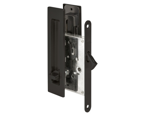 Защелка Punto (Пунто) с ручками для раздвижных дверей SH.SLQ152.011 (Soft LINE SLQ-011) BL черный