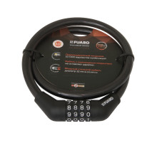 Замок Fuaro (Фуаро) тросовый PL-BIKE-1280-CODE (12х800) (PL-1280-CODE) перекод. /подвес 