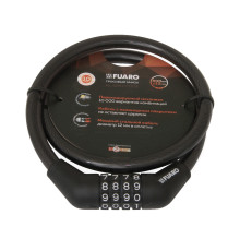 Замок Fuaro (Фуаро) тросовый PL-BIKE-1280-CODE (12х800) (PL-1280-CODE) перекод. /подвес 