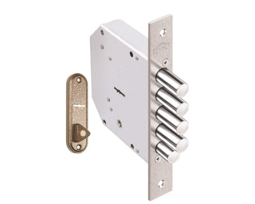 Замок Elbor (Эльбор) врезной сувальдный с задвижкой Гранит 1.06.21.КМА, 5 кл. /00438/