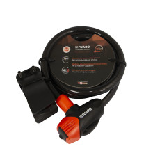 Замок Fuaro (Фуаро) тросовый PL-BIKE-12100-KEY (12х1000) 3 perfo key(PL-12100-KEY) /подвес 