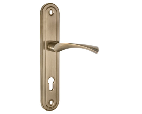 Ручка Punto (Пунто) на планке HANDLE90.CRONA.04-85 (P90 8504 CRONA) AB бронза