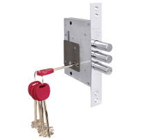 Замок Kale kilit (Кале килит) врезной сувальдный 257/L (тех. комплектация), 5 кл. (кл. 60 мм) 