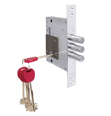 Замок Kale kilit (Кале килит) врезной сувальдный 257/L (тех. комплектация), 5 кл. (кл. 60 мм) 