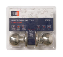 Ручка Punto (Пунто) защелка DK672/BL CP-BK (фик.) хром 