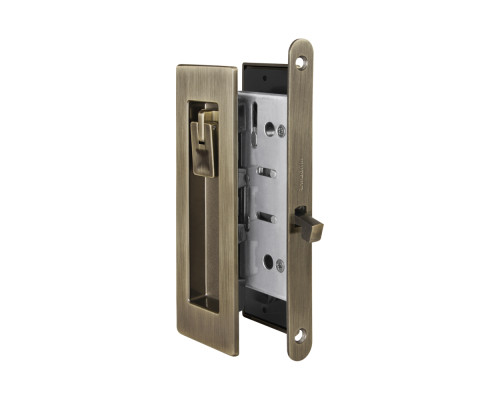 Защелка Armadillo (Армадилло) с ручками для раздвижных дверей SH.URB153.KIT011-BK (SH011 URB) АВ-7 бронза