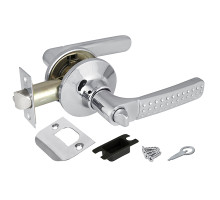 Ручка Punto (Пунто) защелка DK626 CP-BK (6026 CP-B) (фик.) хром 