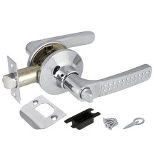 Ручка Punto (Пунто) защелка DK626 CP-BK (6026 CP-B) (фик.) хром 