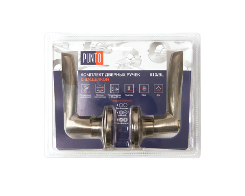 Ручка Punto (Пунто) защелка DK610/BL AB-BK (фик.) бронза