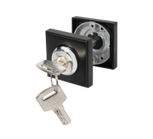 Ручка поворотная Ajax (Аякс) с фиксацией ключом BK6.FIX.JK BL-24 черный 