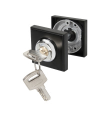 Ручка поворотная Ajax (Аякс) с фиксацией ключом BK6.FIX.JK BL-24 черный 