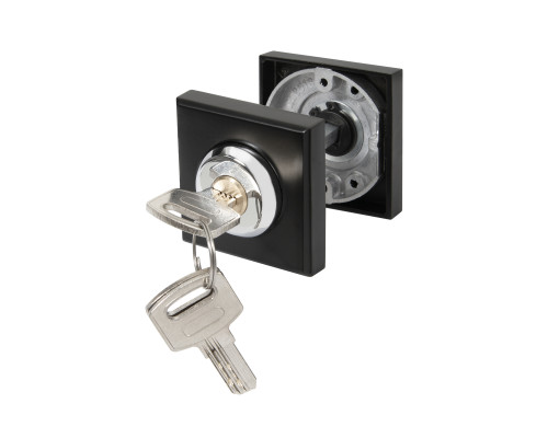 Ручка поворотная Ajax (Аякс) с фиксацией ключом BK6.FIX.JK BL-24 черный