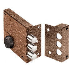 Замок Elbor (Эльбор) накладной сувальдный Кремень 1.04.62.КМА (медный антик), 5 кл. 