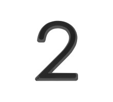 Цифра Fuaro (Фуаро) &quot 2&quot самоклеящаяся ABS (50х37) (FUARO) BL черный 