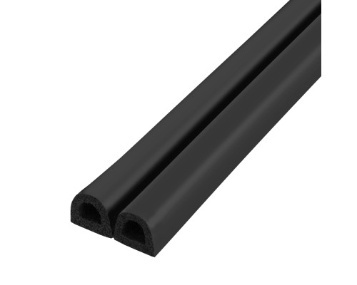 Уплотнитель Fuaro (Фуаро) самоклеящийся ADH/D-9x7,5mm, BLACK черный 100m
