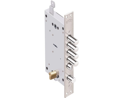 Замок Elbor (Эльбор) врезной двухсистемный Рубин 1.08.46 с тягами, 5 кл. /27647/