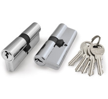 Цилиндровый Fuaro (Фуаро) механизм (100 ZA/90) 1000ZAKey90(40+10+40) CP хром 5Key 