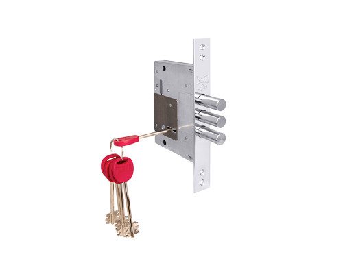 Замок Kale kilit (Кале килит) врезной сувальдный 257/L, 5 кл. (кл. 60 мм)