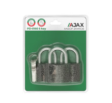 Набор Ajax (Аякс) замков навесных PD-0150 (3 locks+5 keys) blister 