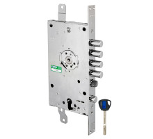 Замок Mottura (Моттура) врезной двухсистемный 3D KEY 3D.787-S (левый), ключ 40 мм 