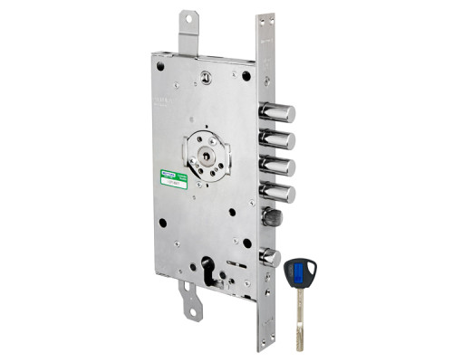 Замок Mottura (Моттура) врезной двухсистемный 3D KEY 3D.787-S (левый), ключ 40 мм