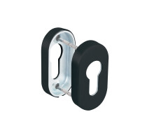 Накладка Fuaro (Фуаро) под цилиндр ET.R.DSS201-02P (DSS-02P-ET) INOX 201 BLACK (овальнове основание) 