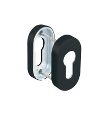Накладка Fuaro (Фуаро) под цилиндр ET.R.DSS201-02P (DSS-02P-ET) INOX 201 BLACK (овальнове основание) 