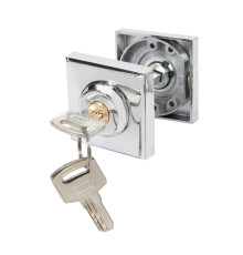 Ручка поворотная Ajax (Аякс) с фиксацией ключом BK6.FIX.JK CP-8 хром 