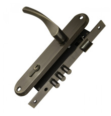 Замок Punto (Пунто) цилиндровый в комплекте с ручкой LOCKSET90.CRONA.4585-3 (KIT P90 4585/3 CRONA) AB бронза 