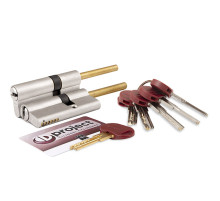 Цилиндровый механизм Mottura (Моттура) под вертушку (дл. шток) DPC1P7131 S3 (102 мм/66+10+26) САТИН.НИКЕЛЬ, 5+1 кл. 