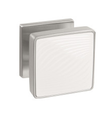 Ручка Punto (Пунто) раздельная K.EST.Q52.GIPNOZ SSC/WH-16 сатинированный хром/белый 