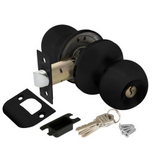 Ручка Punto (Пунто) защелка DK672 BL-ET (6072 BL-E) (кл./фик.) черный 