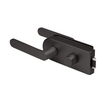 Комплект: замок+ручка Armadillo (Армадилло) для стеклянной двери Space.GL.LWC BL черный 