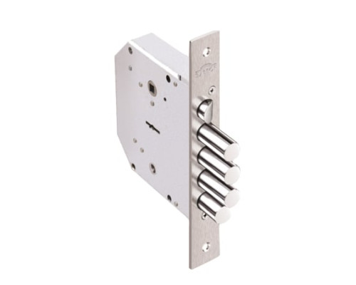 Замок Elbor (Эльбор) врезной сувальдный с задвижкой и защёлкой Гранит 1.06.41 (правый), 5 кл. /00446/